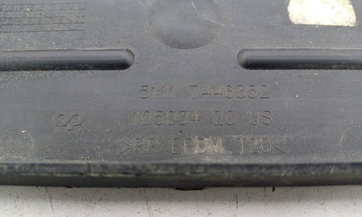 Накладка переднего бампера под номер